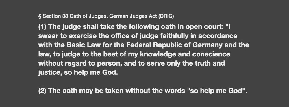 Judges Oath Federal Republic of Germany